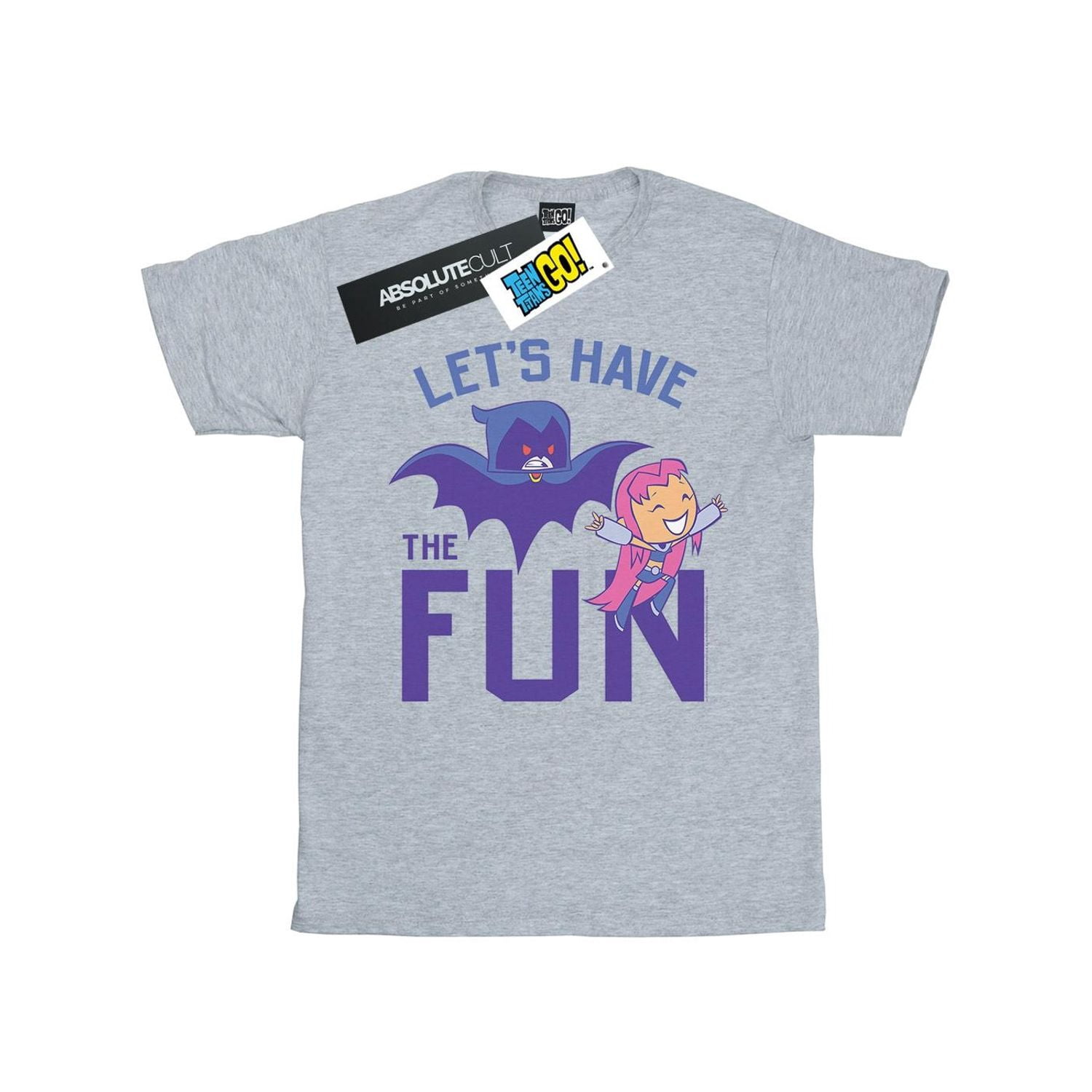 DC Comics T-Shirt Boyfriend en Coton pour Femmes Adolescentes Titans Go Let's Have The Fun