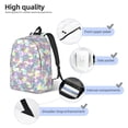 thumbnail image 3 of Disketp Sea Turtles print Canvas Backpack Lightweight Travel Daypack Student Rucksack Laptop Backpack-Medium, 3 of 5