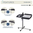 thumbnail image 5 of Techni Mobili Deluxe Rolling Laptop Stand, Graphite RTA-B003-GPH06, 5 of 11