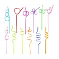 thumbnail image 5 of Jahhsay® 1/5/10pcs Curly Silly Drinking Straws Assorted Colors Reusable Party Kids D4K0, 5 of 6