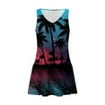 thumbnail image 5 of kytmyeq Women's Casual Summer Tank Dresses With Pockets Hawaiian Print V-Neck Sleeveless Dresses, 5 of 5