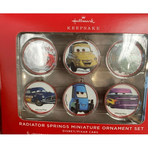 Hallmark 2022 Miniature Cars Radiator Springs Christmas Ornaments Set New Box