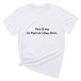 thumbnail image 2 of T-shirts de la Saint-Patrick pour Femmes, Col Rond, Manches Courtes, Imprimé Arbre de Noël, 2 of 4