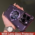 thumbnail image 2 of Luxury Magsafe Electroplate Case for iPhone 15 14 13 12 11 Pro Max Airbag Shockproof Magnetic Transparent Bumper Hard Back Cover, 2 of 5