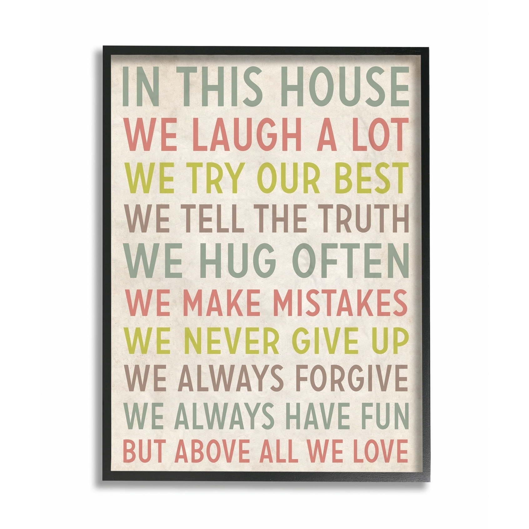 Stupell IndustriesThe Stupell Home Decor In This House We Inspirational ArtFramed Wall Art by Louise Carey