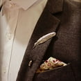 thumbnail image 6 of Opvise Brooch Elegant Decorative Vintage Men Feather Lapel Pin for Suit, 6 of 8
