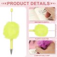thumbnail image 3 of Uxcell 10Pcs Bolígrafos Beadable Esponjosos, Bolígrafos de Bola de Plástico Esponjoso para Regalos DIY, Amarillo Caramelo, 3 of 7
