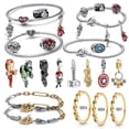 thumbnail image 2 of Disney 925 Sterling Silver Charm Marvel Fits Original Pandora Spider Man Bracelet Movie Anime Character Spider Man Charm Beads Gao Jinjia LED, 2 of 2