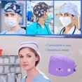 thumbnail image 3 of Paquete De 4 Gorros De Trabajo Para Enfermera, Servicio Prolongado, Color Puro, Botón Pulido Opaco, Gorros De Trabajo Multifuncionales Unisex, Uniformes De Trabajo Minnieouse AP008643-10, 3 of 5