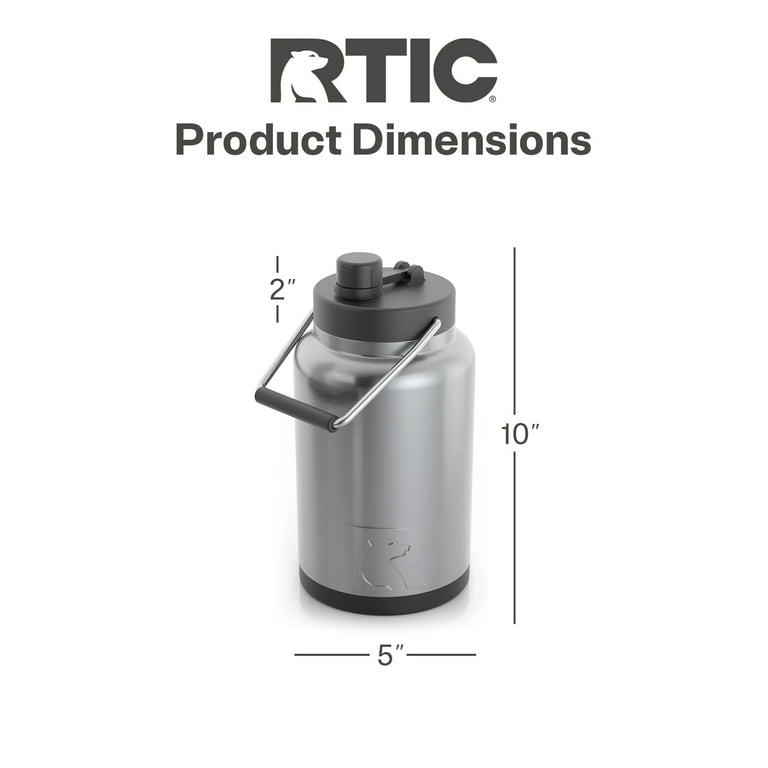 RTIC Large Water Beverage Cooler, Half Gallon Stainless Steel Insulated Jug with Built-In Handle - Walmart.com RTIC Large Water Beverage Cooler, Half Gallon Stainless Steel Insulated Jug with Built-In Handle - Walmart.com
