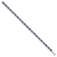 thumbnail image 2 of Primal Silver Sterling Silver Rhodium-plated Amethyst and White Topaz Bracelet, 2 of 6