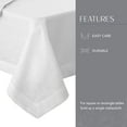 thumbnail image 3 of Villeroy & Boch Villeroy and Boch La Classica Luxury Linen Fabric Tablecloth White 70"x146" Oblong Oblong, 3 of 7