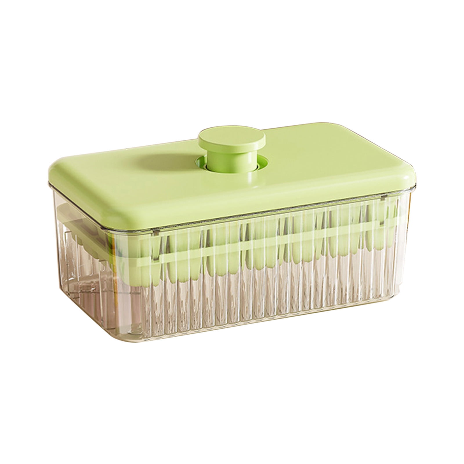 Fufafayo 2Pcs Double Layer Ice Tray, Press Type Ice Maker for Homemade Ice Cubes, Large Capacity Ice Making Box with Ice Shovel for Refrigerator, Kitchen or Freezer, Easy Release Stay Cool Design