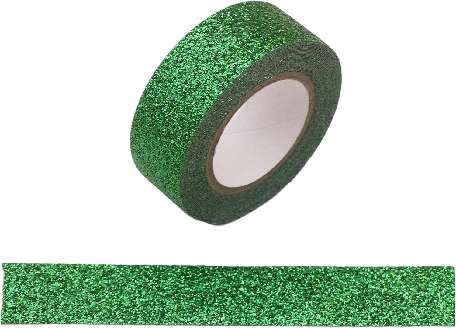 Syntego Solid Foil Washi Tape Decorative Self Adhesive Masking Tape 15mm x  10 Meters (Green)