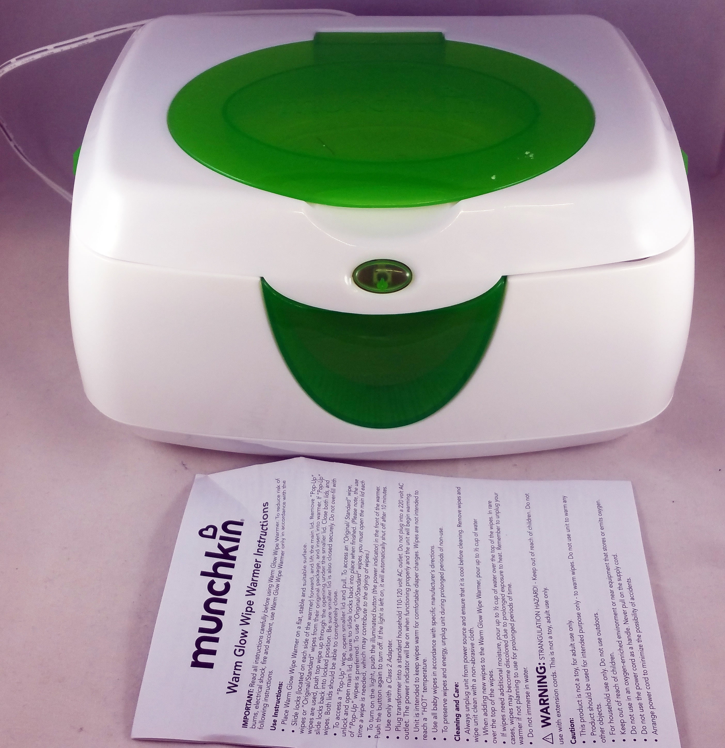 munchkin 10049 warm glow wipe warmer