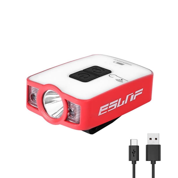 Escalada LED Smart Sensor Cap Clip Light XPG+COB Linterna frontal portátil para pesca (Rojo)