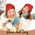 thumbnail image 4 of Lsque Red Ladybugs On White Dotted Pattern Knitted Beanie, Unisex Winter Hat, Knit Hat Winter Beanies Thick Fisherman Beanies Cuffed Plain Skull Caps, 4 of 6