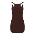 thumbnail image 6 of Xunlbb Summer Dresses for Women 2025 Fashion Women Summer Casual Solid-Neck Sleeveless Mini Dress Beach Dress Size XS-XL, 6 of 6