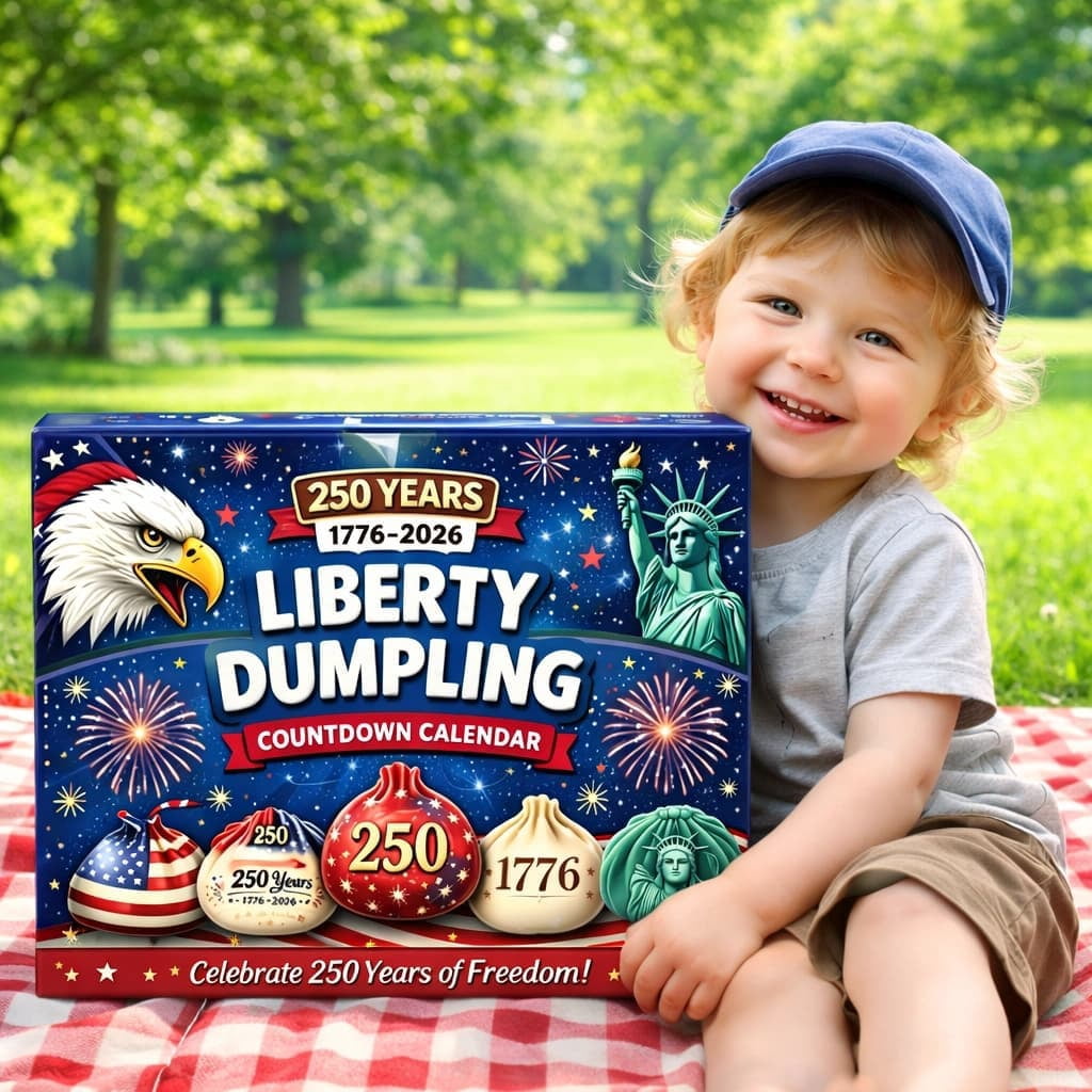 250th Independence Day Mystery Advent Calendar Bun Advent Calendar Dumpling Squishies, Colorful Dumplings Stress Balls Fidget Sensory(12 Dumplings)