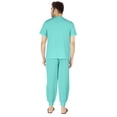 thumbnail image 3 of Inkmeso SolidPajama Set For Mens Short Sleeve Sleepwear Round NeckNightwearPj Set, 3 of 6