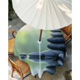 thumbnail image 3 of Outdoor Tablecloth with Umbrella Hole, Zen Stones Spillproof Waterproof Outdoor Table Cover, Nature Water Reflection Country Botanical Patio Tablecloths for Party/Garden/Picnic, Round 54 inch, 3 of 9