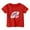 Red, variant on HUITKMM Girls Shirts Toddler Baby Boys Girls Top Short Sleeve Casual Rugby Football Printed