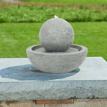 Better Homes & Gardens 12''D Outdoor Resin Grey op Fountain