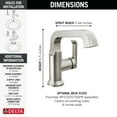 thumbnail image 2 of Delta 589SH-SS-PR-DST Tetra 1.2 GPM Single Hole Bathroom Faucet And Push Pop-Up Drain, 2 of 7