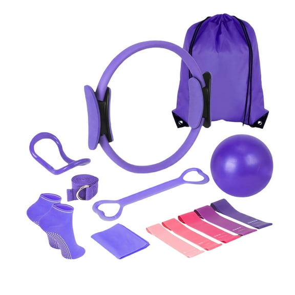 Kyusrd Yoga Pilates 13 Piece Fitness Set Home Exercise Novice Yoga Equipment Accessories