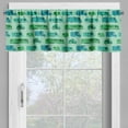 thumbnail image 2 of Ambesonne Camper Valance Pack of 2, Squares and Caravans, 54"X12", Mint Green Green, 2 of 5