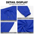 thumbnail image 7 of Resicozy Casual Joggers for Men Cotton Drawstring Elastic Waist Cargo Pants Lightweight Sweatpants with Pockets Blue L, 7 of 7
