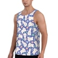 thumbnail image 2 of Fuzoiu Cute White Rabbit Print Men's Workout Tank Tops,Sleeveless Gym Shirt Quick Dry,Fitness Bodybuilding T-Shirt,Muscle Athletic Workout Tee-XX-Large, 2 of 7