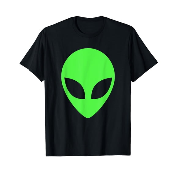 Green Alien Head 90's Style Funny Alien T-Shirt