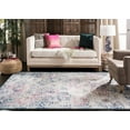 thumbnail image 3 of SAFAVIEH Madison Judith Distressed Area Rug, Navy/Teal, 12' x 12' Square, 3 of 9