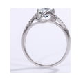 thumbnail image 3 of 1CT 18K White Gold Moissanite Rings for Women Gift D Color VVS1 Diamond Rings S925 Sterling Silver Rings jewelry Heart Moissanite Engagement Rings with Certificate, 3 of 8