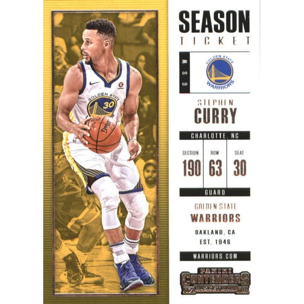 Contenders 201718 Panini Contenders Season Ticket 11 Stephen Curry