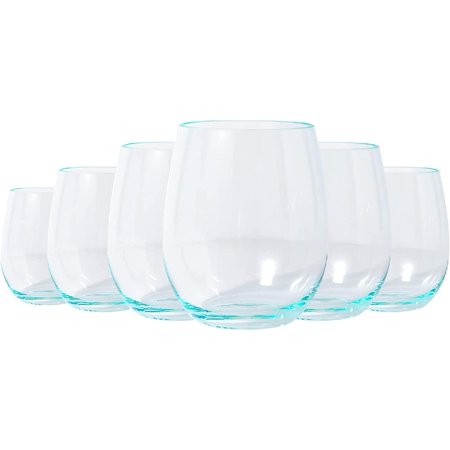 

18-ounce Acrylic Stemless Wine Glasses set of 6 Green