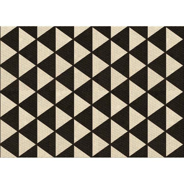 Ahgly Company Machine Washable Indoor Rectangle Transitional Midnight Gray Area Rugs, 5' x 7'