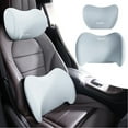thumbnail image 3 of Car Pillow Set,1 Headrest + 1 Lumbar pillow,Ergonomic Memory Foam Seat cushion,Soft and Comfortable for Relieving Neck and Lumbar Sedentary Discomfort,Car Back Support for Office Chair,Gray, 3 of 7