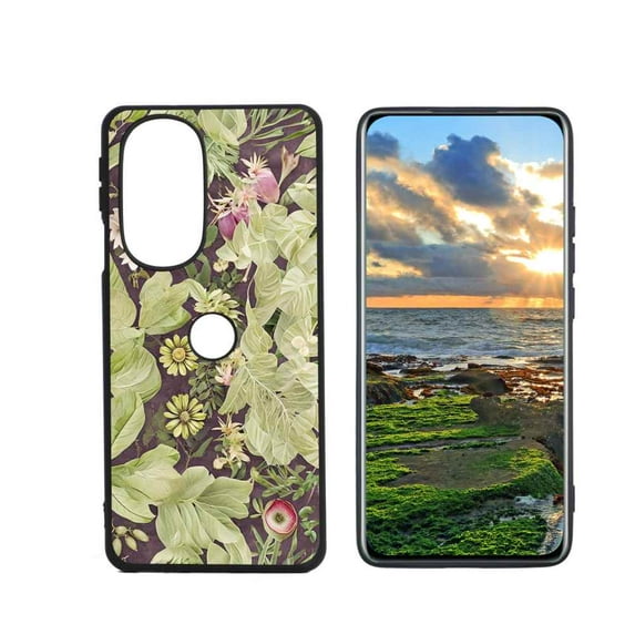 Botanical-13 Phone Case, Degined for Motorola Edge 30 Pro Case Men Women, Flexible Silicone Shockproof Case for Motorola Edge 30 Pro