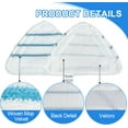 thumbnail image 2 of Paquete de 4 Almohadillas Reutilizables para Trapeador Compatibles con True & Tidy STM-500, STM-700, Repuestos para Trapeadores de Vapor Turonic ST3, Almohadillas Lavables de Microfibra, Paños para L, 2 of 6