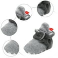 thumbnail image 6 of Quealent Baby Booties Cozy Fleece Slippers Soft Baby Shoes With Gripper Soles, Winter Infant Newborn Crib Sock Shoe Warm Footwear First Walkers Gray for Size 4.5, 6 of 7