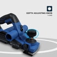 thumbnail image 4 of Riwcyla Electric Planer, 6Amp 710W 17000 Rpm Power Hand Planer, 3,1/4 Inch Cut Width, Dual,dust out System, Dual,handle Design, Blade Protector, 2 Reversible HSS (Installed) Plug 120V, 4 of 5