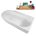thumbnail image 5 of 65" Streamline B-344-111-WH Soaking Freestanding Tub and Tray With Internal Drain in Glossy White, 5 of 10