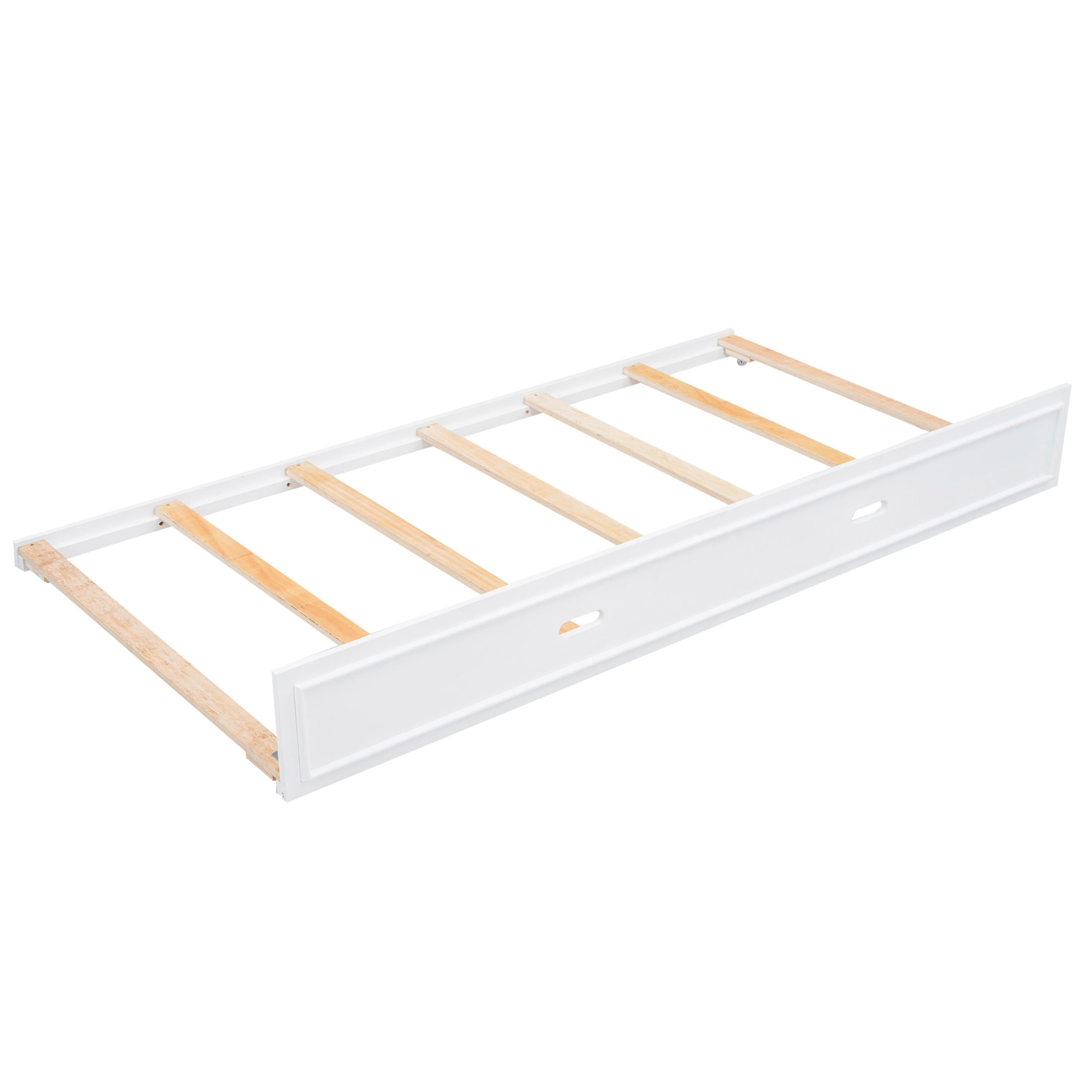 Noble House Sheila Full Wood Daybed with Trundle and LED Lighting, Storage Shelves, USB Charging Port, White