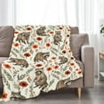 thumbnail image 4 of Raccoon Blanket Super Soft Warm Fluffy Fleece Flannel Flower Animal Blanket Cozy Fuzzy Plush Stuff Bedding Blankets Gifts for Women Users men Women Adults 80"X60", 4 of 8