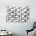 thumbnail image 1 of Floral Tapestry, Plant Blossom Spring Season Birth of Nature Monochrome Sketch Vintage Design, Wall Hanging for Bedroom Living Room Dorm Decor, 60W X 40L Inches, Black Grey White, by Ambesonne, 1 of 2