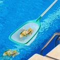 thumbnail image 4 of Ohmyroo 57 Inch Pool Skimmer Net With Adjustable 5-Section Aluminum Pole Professional Fine Mesh Leaf Rake For Spa Fountain And Fish Tank, 4 of 9