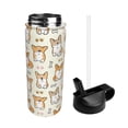 thumbnail image 2 of Yiaed Cartoon Corgi Print Water Bottle with Straw Lid, Stainless Steel Double Wall Insulated Water Bottle | Leak-Proof and Spill-Proof Water Bottle, 2 of 8