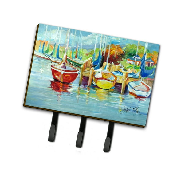 Carolines Treasures JMK1070TH68 On the Dock Sailboats Leash or Key Holder Triple multicolor